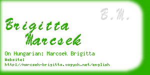 brigitta marcsek business card